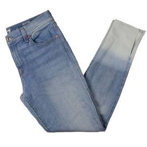 7 for All Mankind Bleached High Rise Skinny Jeans